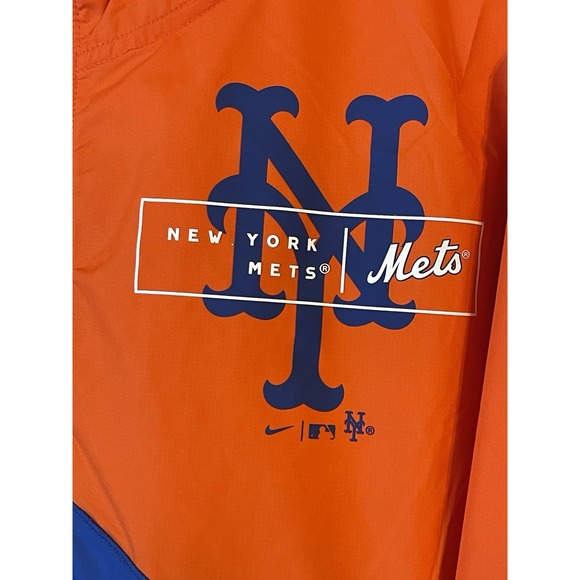 Men's 3XL NWT New York Mets Nike Overview Half Zip Hooded Jacket - Picture 3 of 9